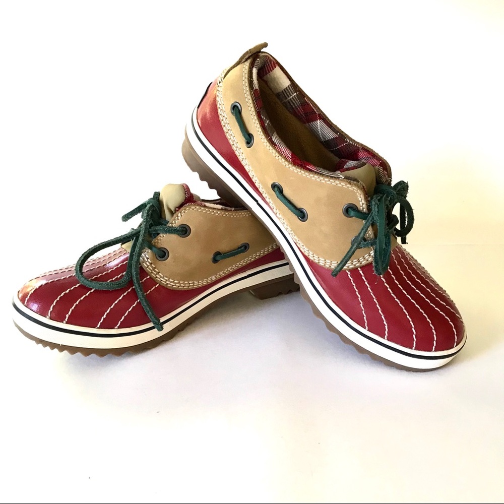 Sorel Red & Tan Waterproof Sneaker style 8